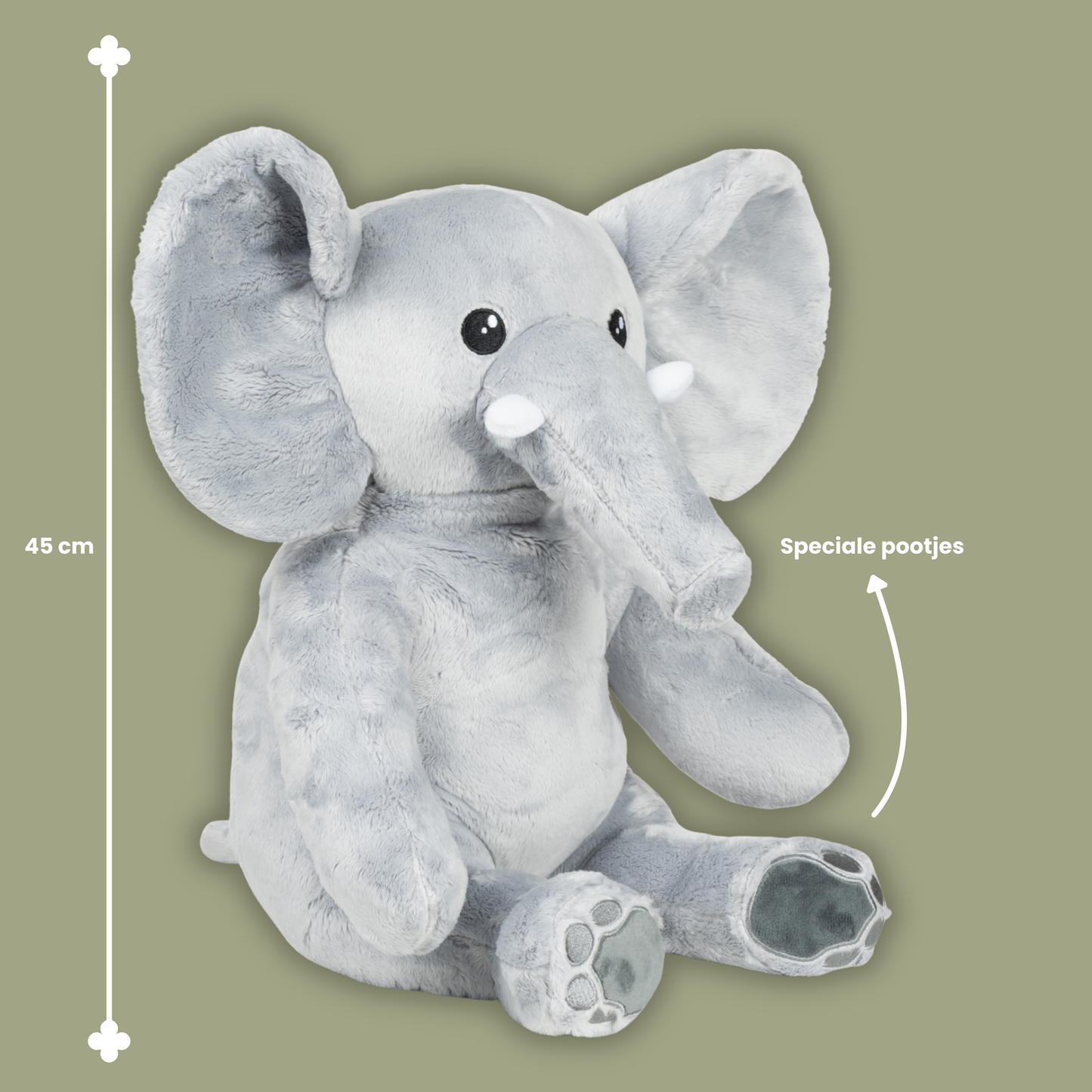 Éléphant – Peluche lestée – Câlins – Peluche lestée