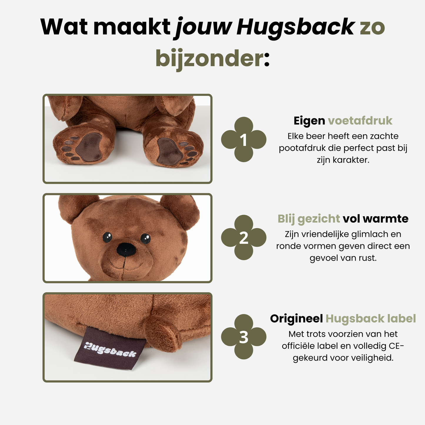 Ours en peluche lesté - Hugsback - Peluche lestée