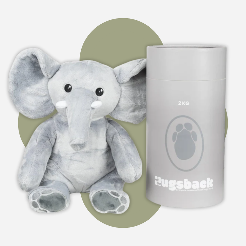 Elefant Gewichtskuscheltier 2 kg von Hugsback