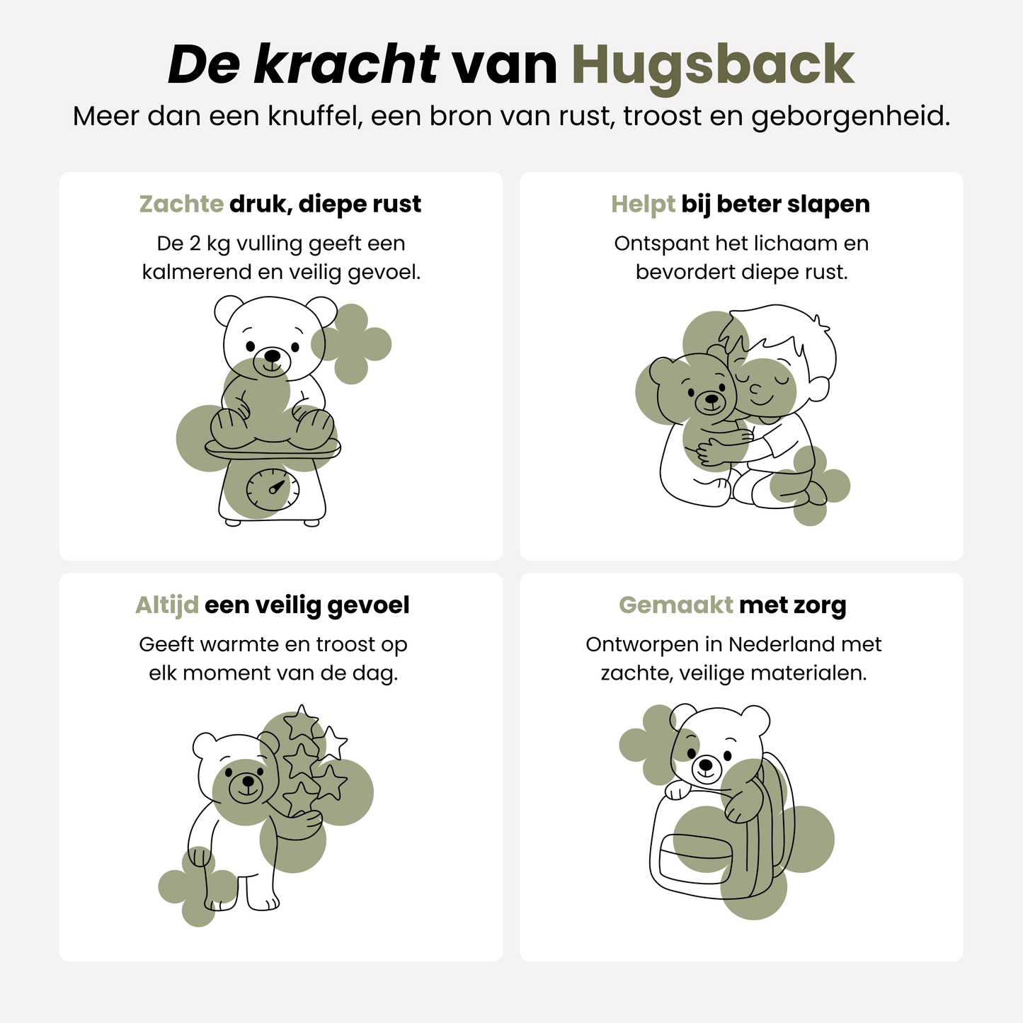 Ours en peluche lesté - Hugsback - Peluche lestée