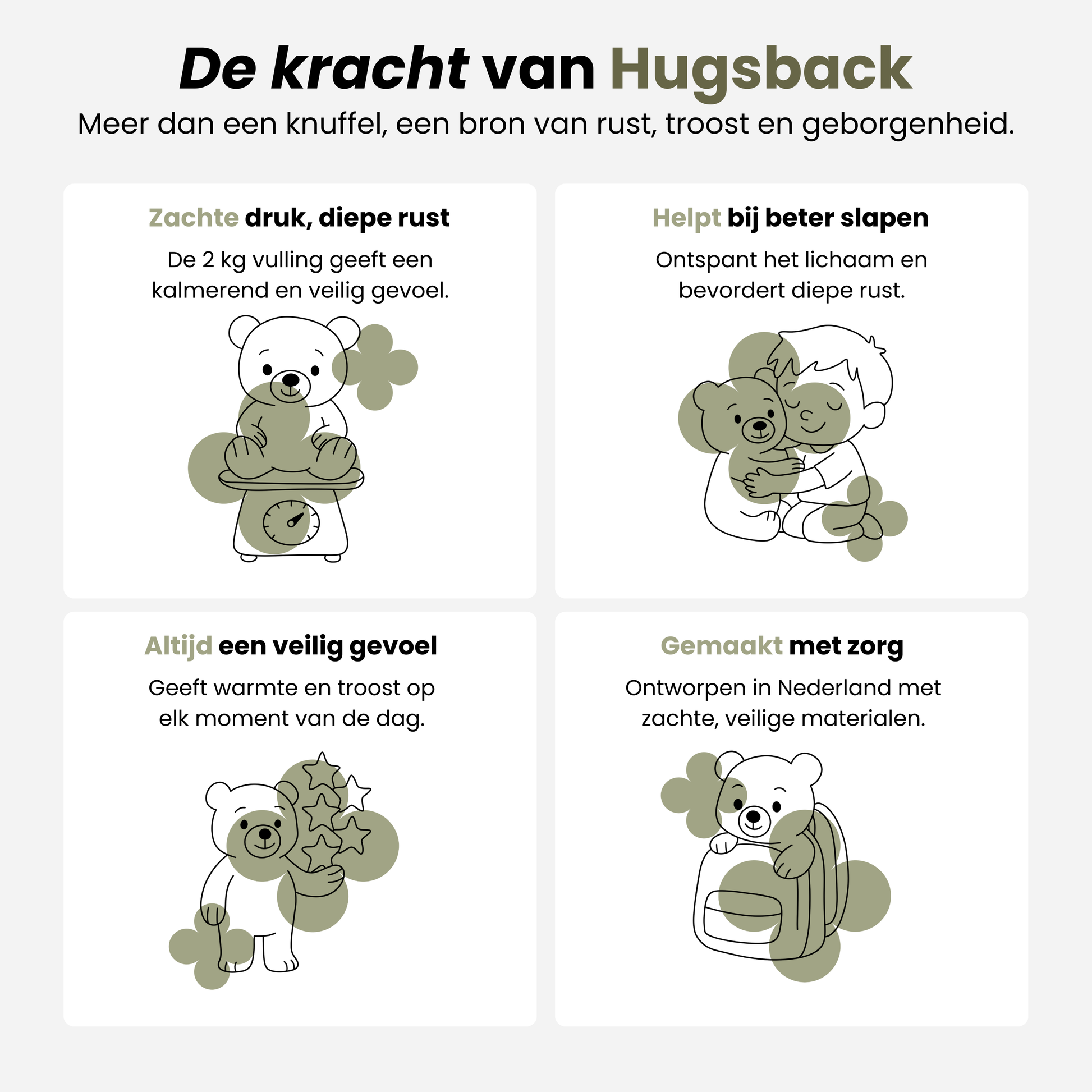 Ours en peluche lesté - Hugsback - Peluche lestée