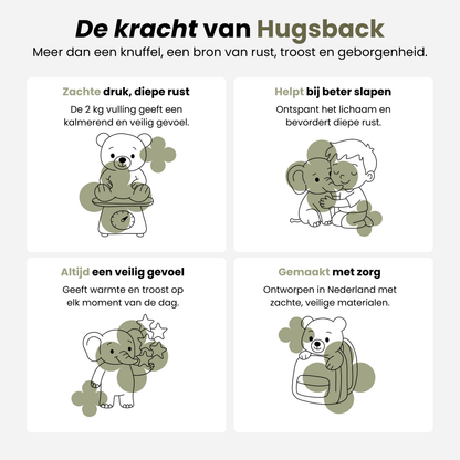 Ours + Éléphant – Peluche lestée - Hugsback - Peluches lestées