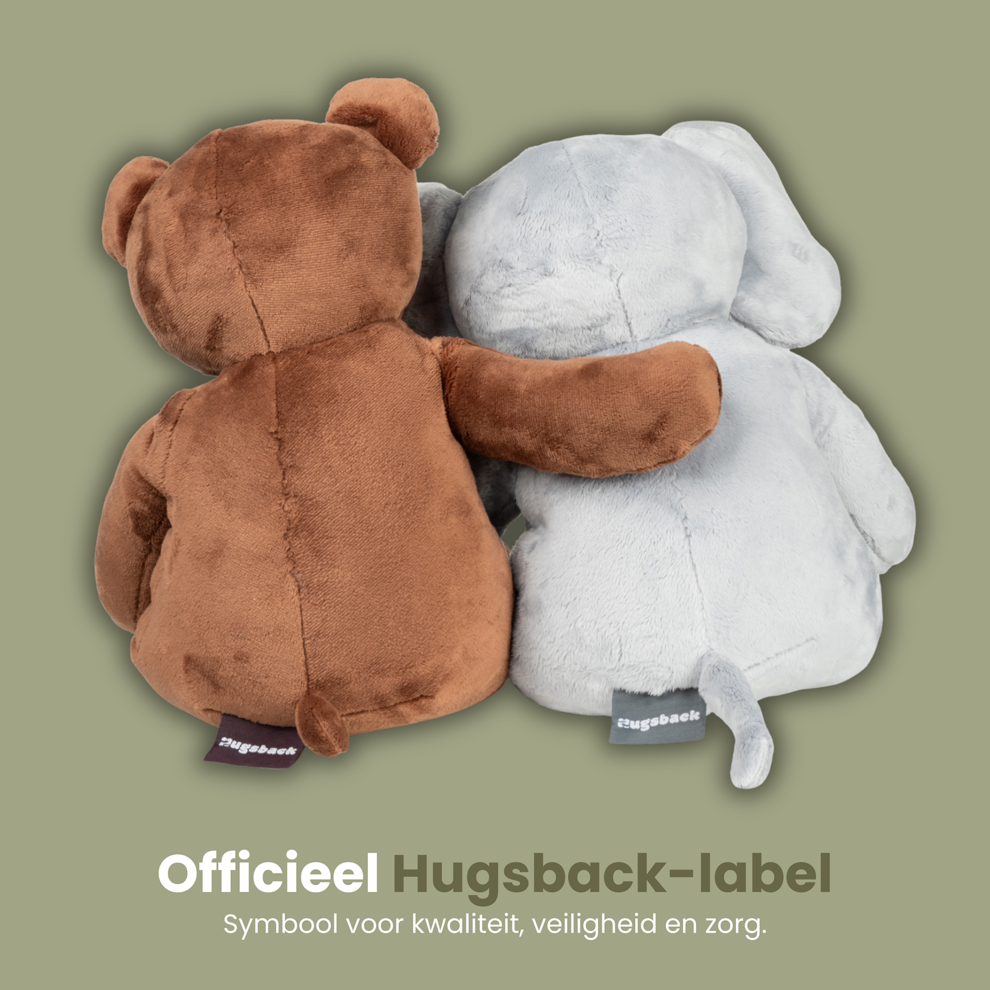 Ours + Éléphant – Peluche lestée - Hugsback - Peluches lestées