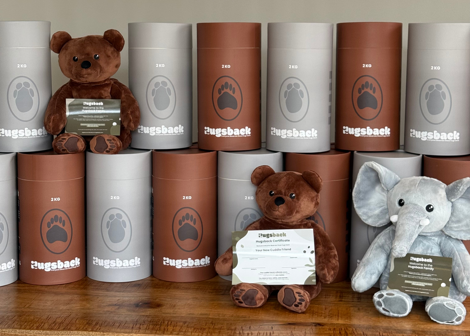 Hugsback over ons - verzwaringsknuffels 2 kg