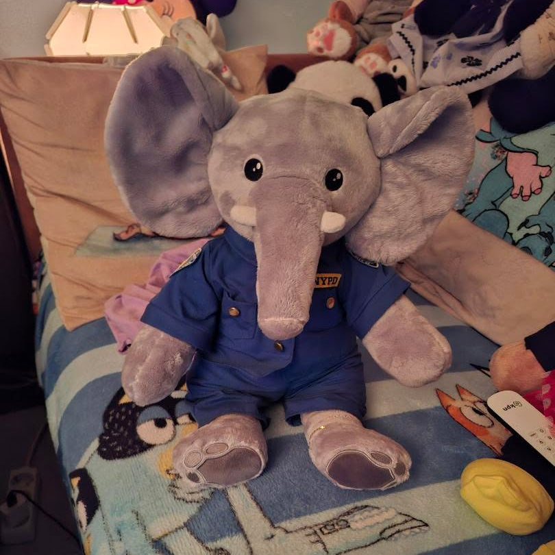 Hugsback tyngdgosedjur elefant