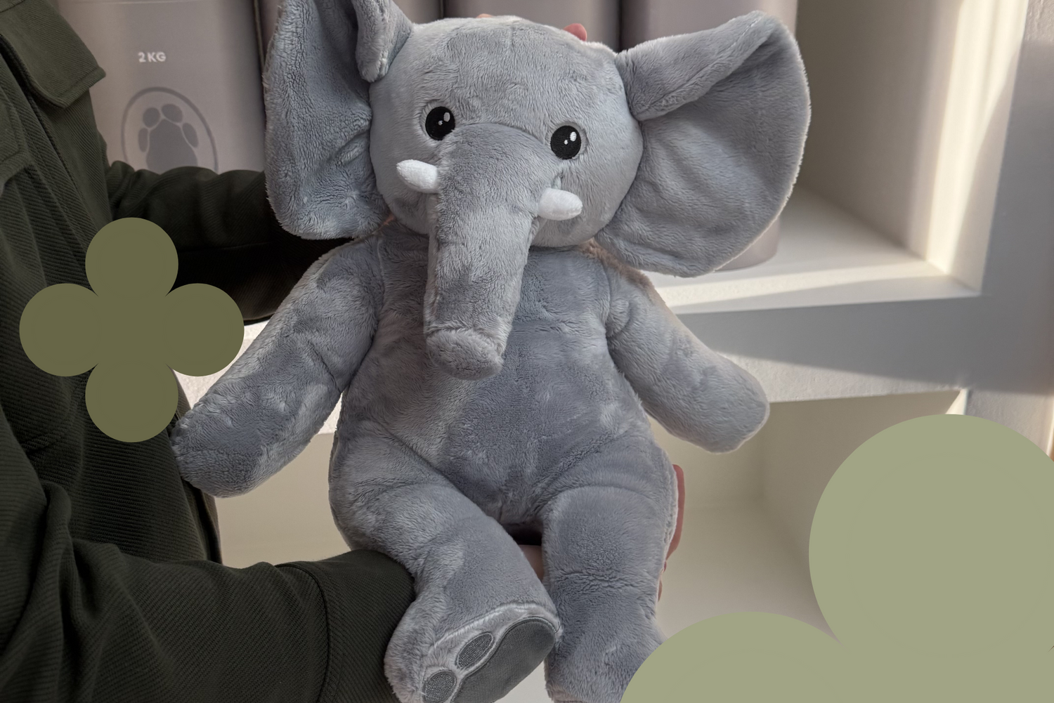 Zware knuffels Hugsback olifant 2kg