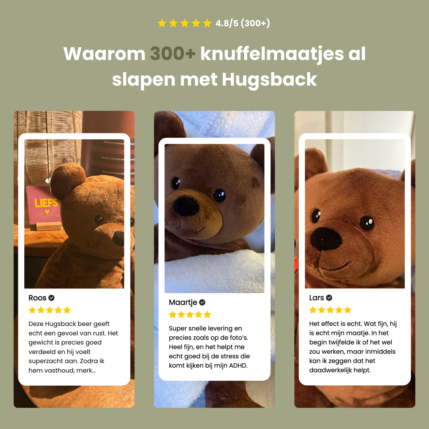Ours en peluche lesté - Hugsback - Peluche lestée