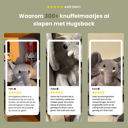Éléphant – Peluche lestée – Câlins – Peluche lestée