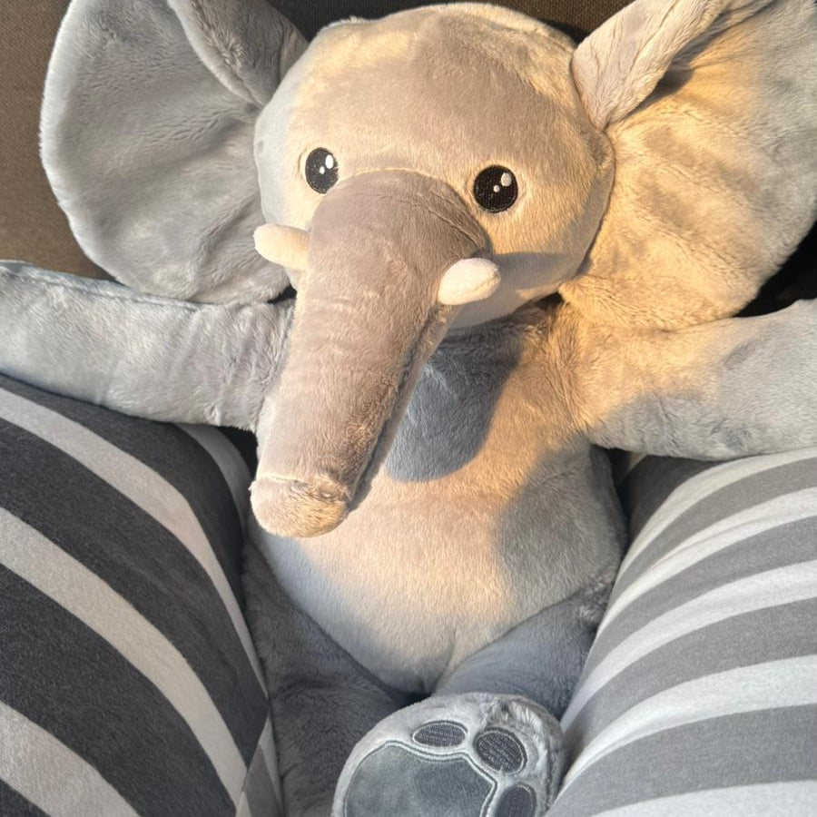 Hugsback tyngdgosedjur elefant, det finaste tyngdgosedjuret 2 kg, det bästa tyngdgosedjuret på 2 kg