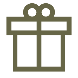 Green icon of a gift