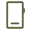 Groen icoon van een smartphone