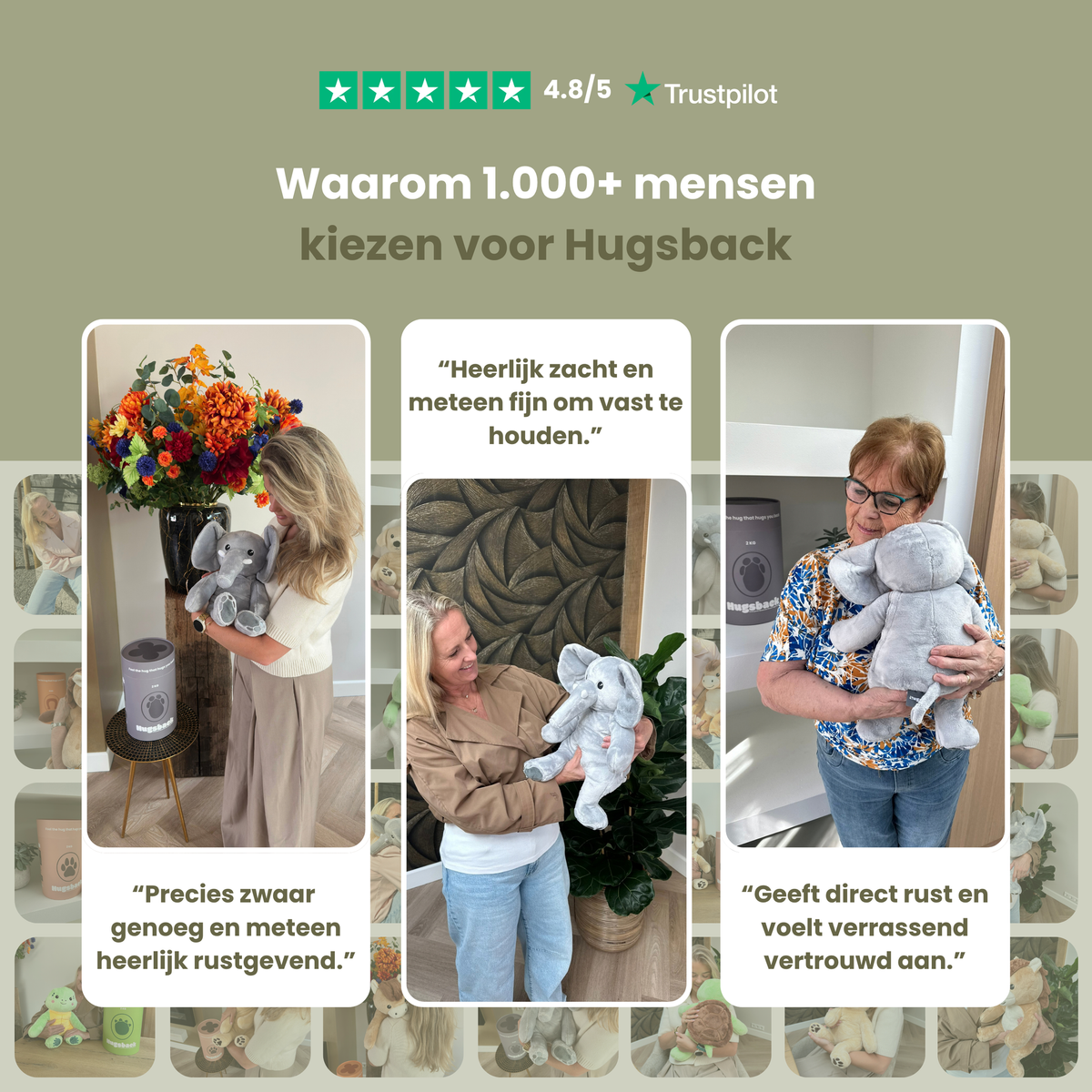 Kundeanmeldelser af tyngdebamsen elefant, bedømt med 4,8 ud af 5 på Trustpilot