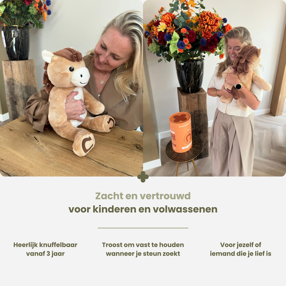 Tyngdebamsen hest er velegnet til børn fra 3 år og voksne