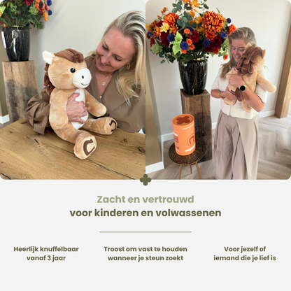 Tyngdebamsen hest er velegnet til børn fra 3 år og voksne