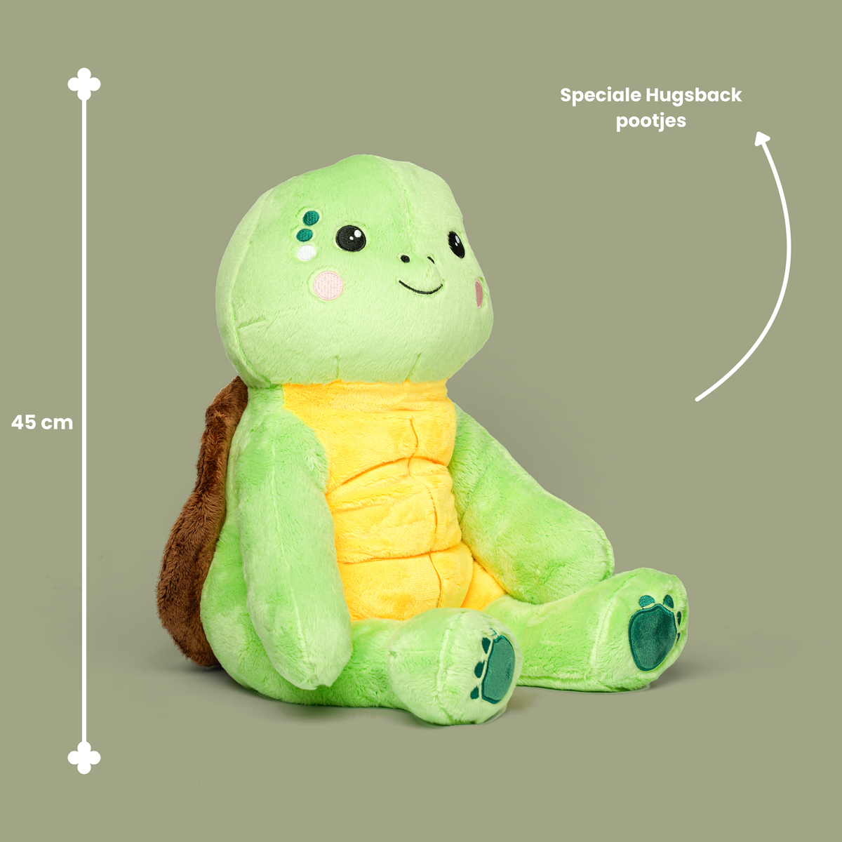 Tyngdebamsen skildpadde er 45 cm høj og har særlige Hugsback-poter